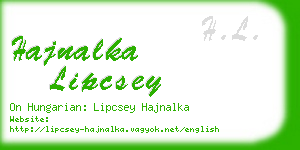 hajnalka lipcsey business card